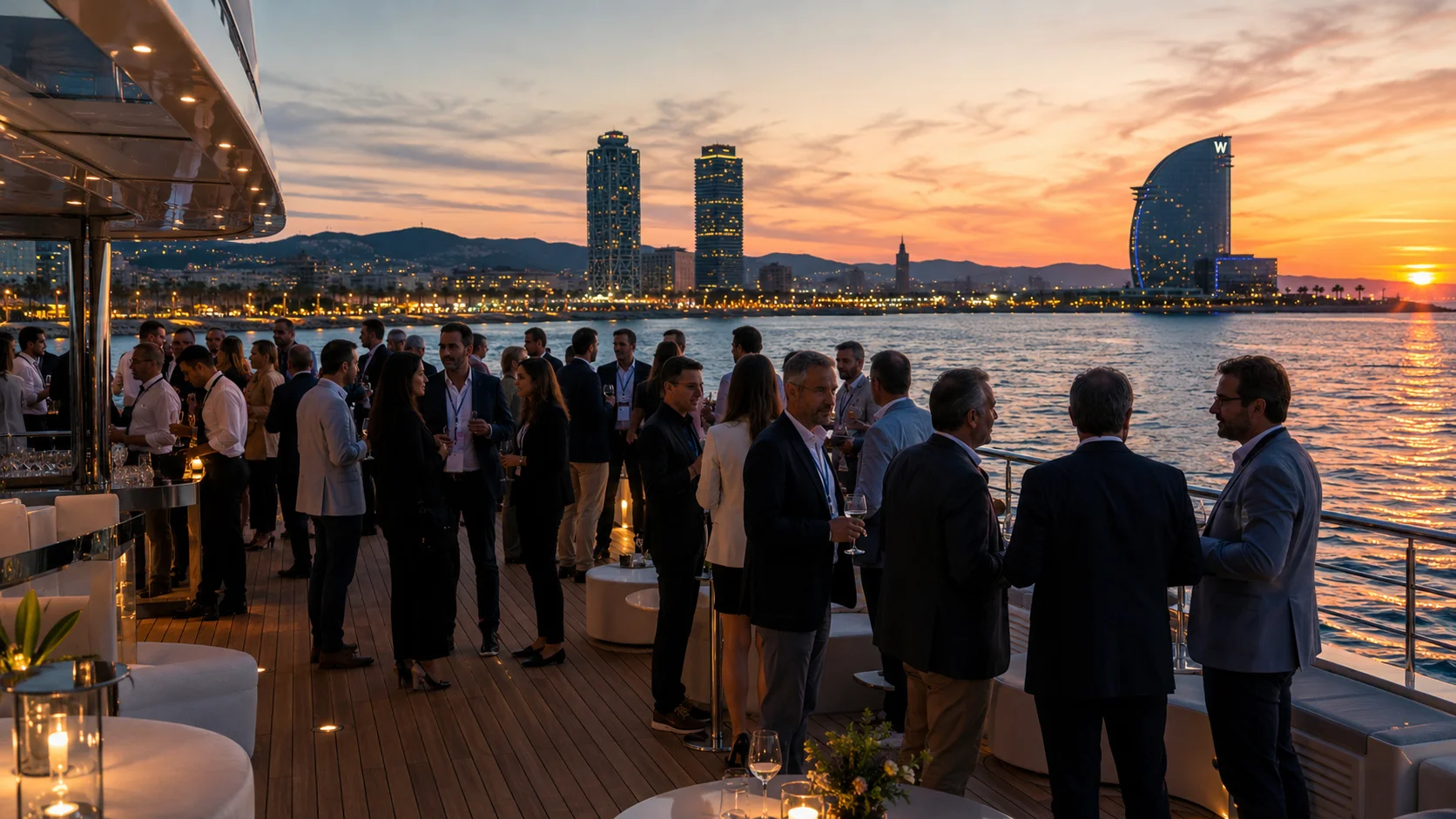 Eventos corporativos a bordo — Vértice Experiences Barcelona
